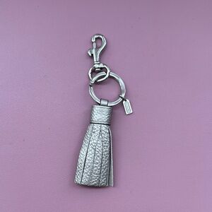 Coach Silver Tassel Keychain